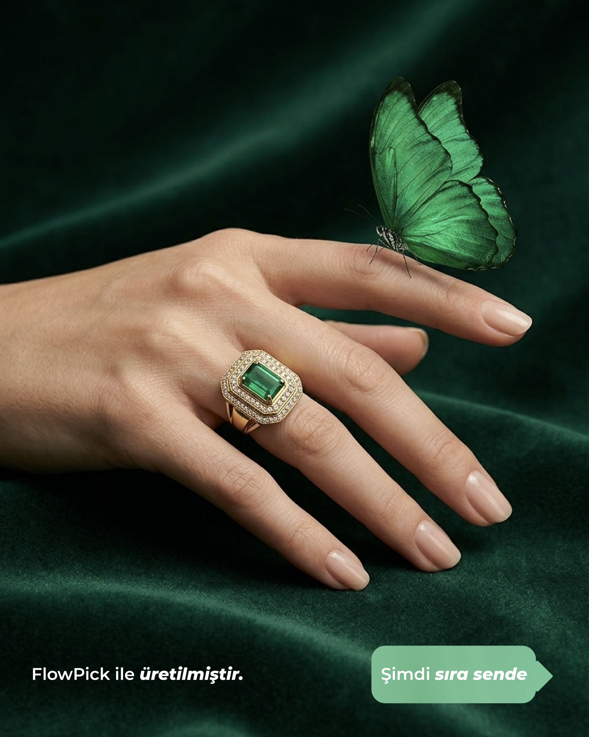 FlowPick Zümrüt Yüzük